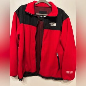 Vintage The North Face Red and Black Windstopper Fleece Jacket